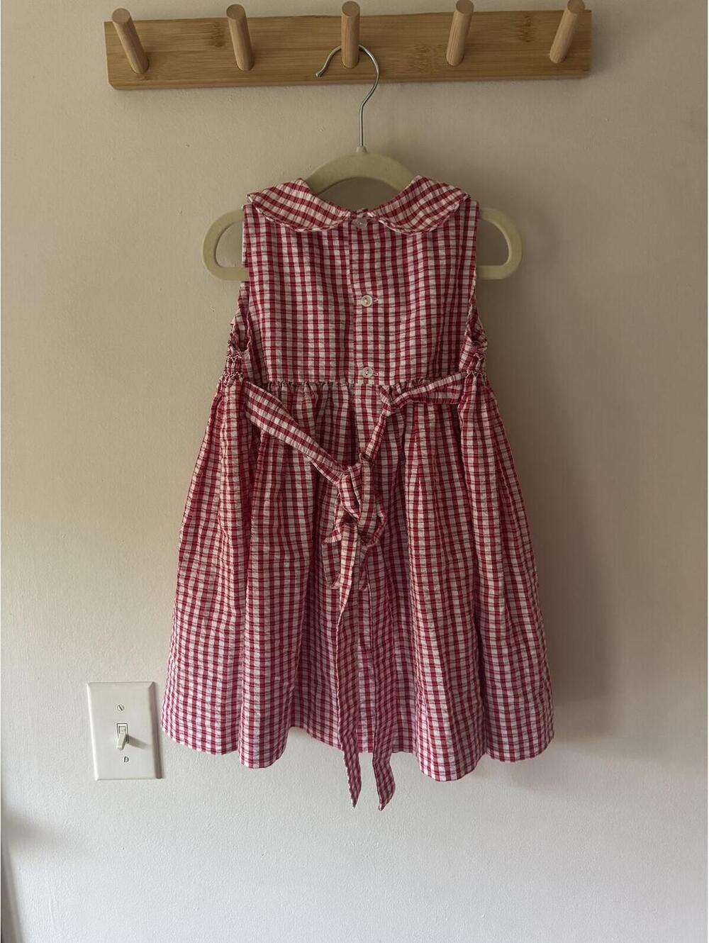 The Carriage boutique gingham plaid watermelon dress - Picture 3 of 3